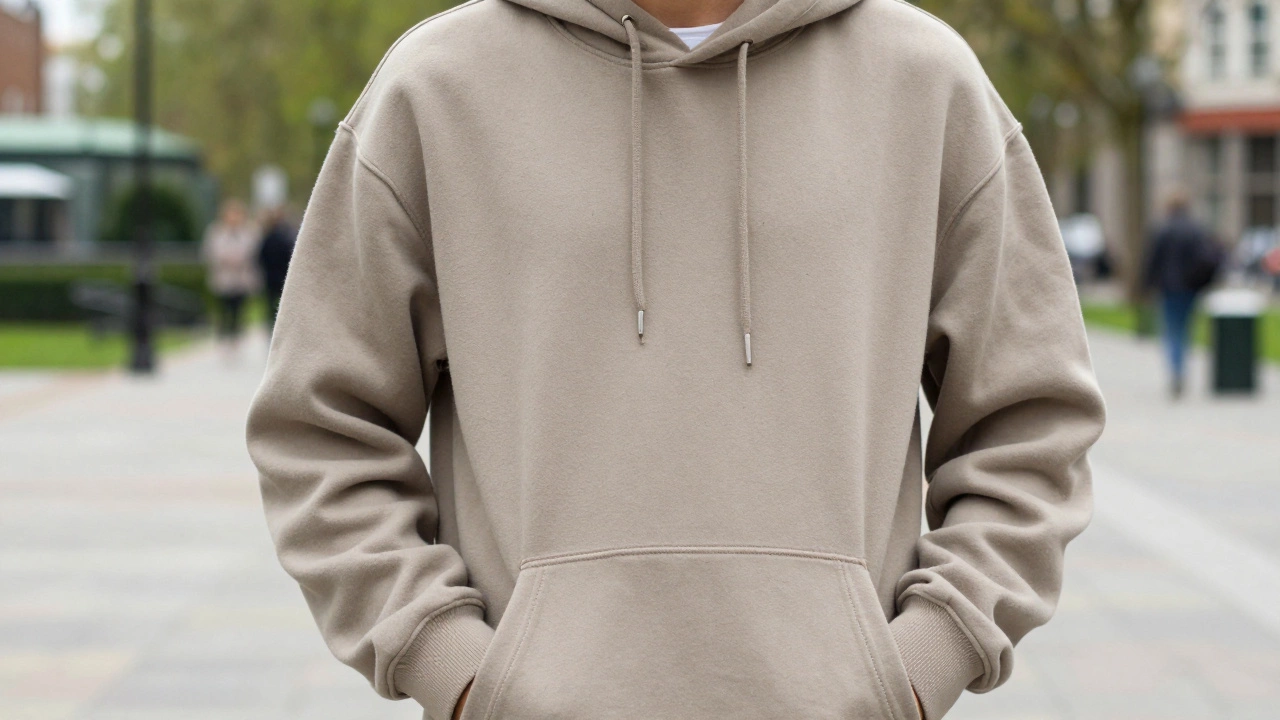 Relaxed teen in oversized hoodie enjoying outdoor comfort