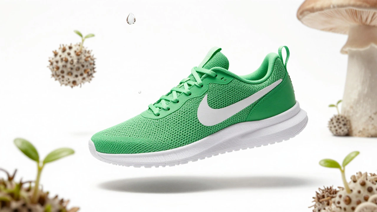 Sustainable Nike sneaker with eco-friendly abstract elements